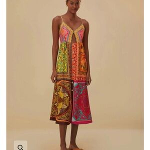 NWT Farm Rio Scarf Midi Dress